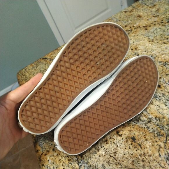 Rare Ribbed Vans Mens Black 500714 Lace Up Low Top Leather Shoes M 7 W 8.5 - Picture 11 of 12